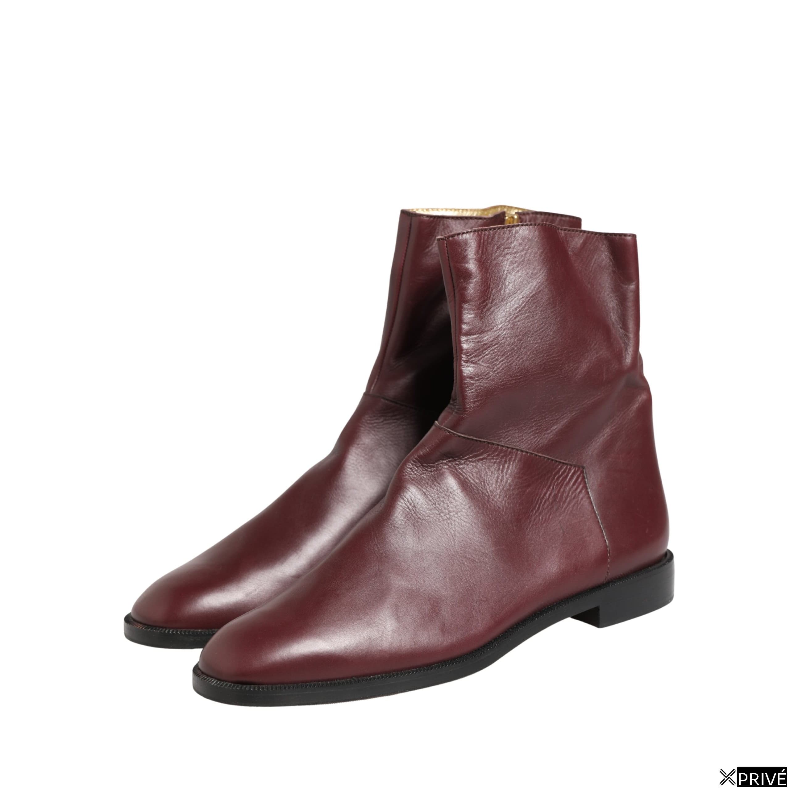 Bottes bordeaux en Cuir — 6