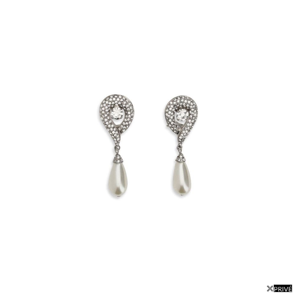 Boucle d’oreille argentée en Laiton — 1