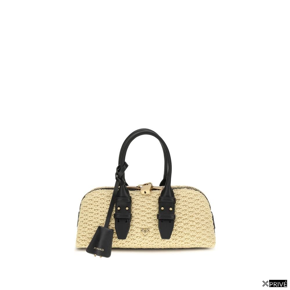 Sac bandoulière beige en Raphia — 1