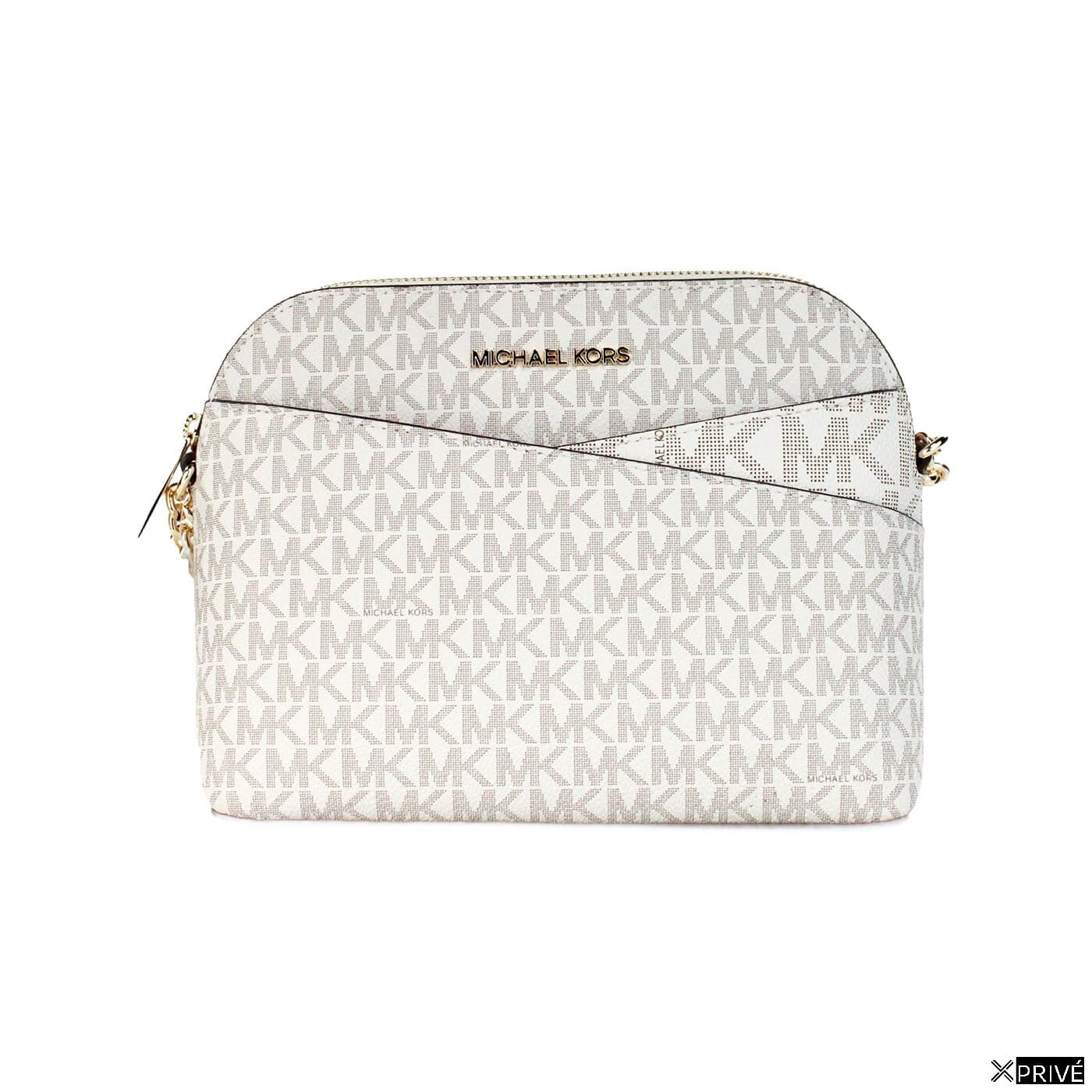 Sac porté croisé doré en PVC — 1