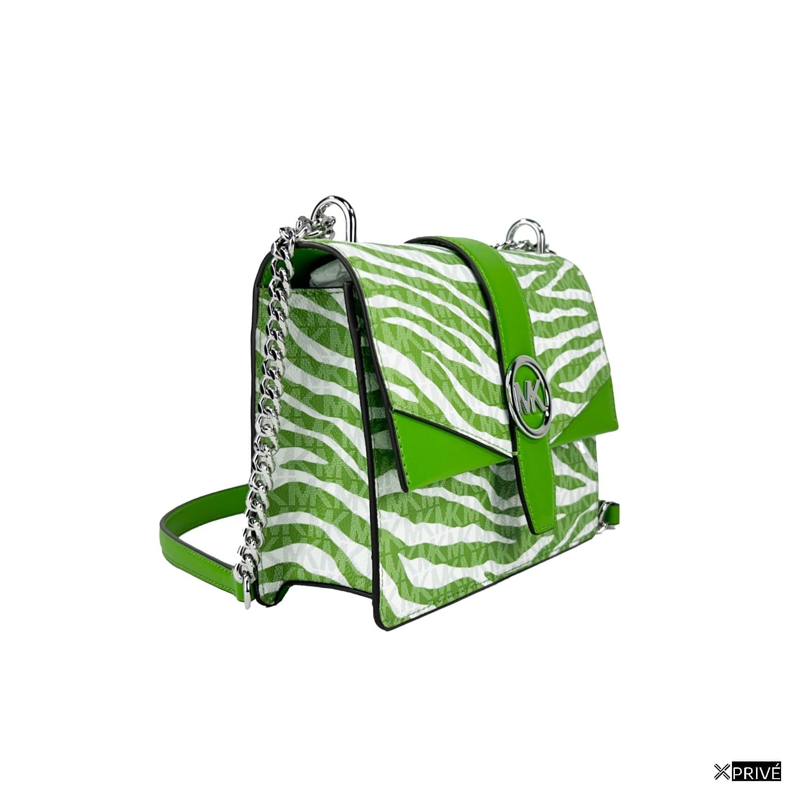 Sac porté croisé argenté en PVC — 2