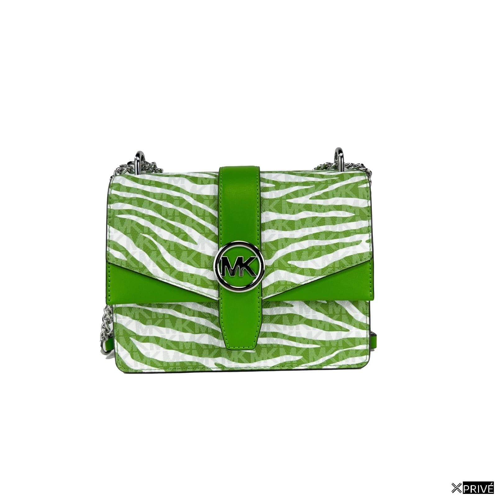 Sac porté croisé argenté en PVC — 1