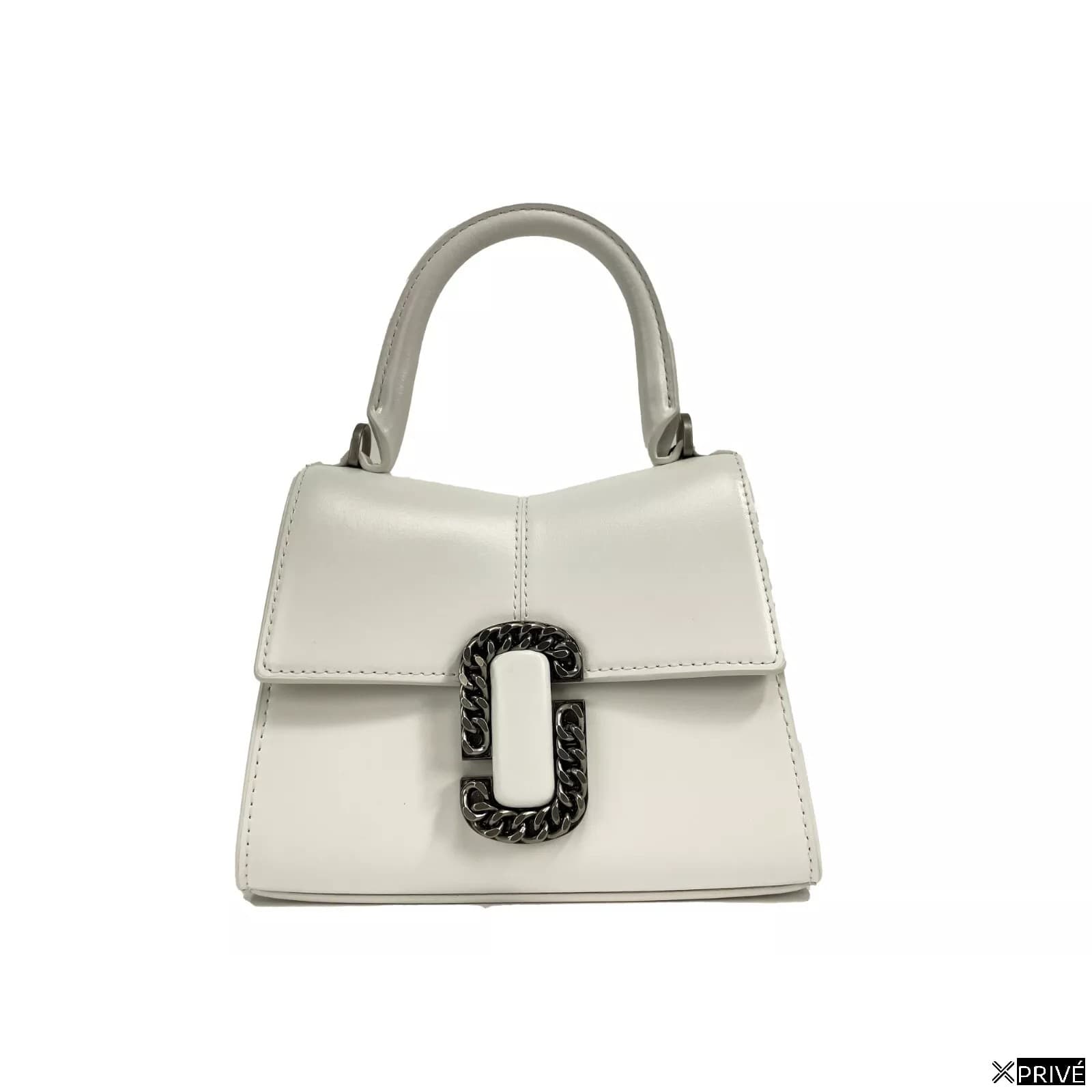 Sac porté croisé argenté en Cuir — 1