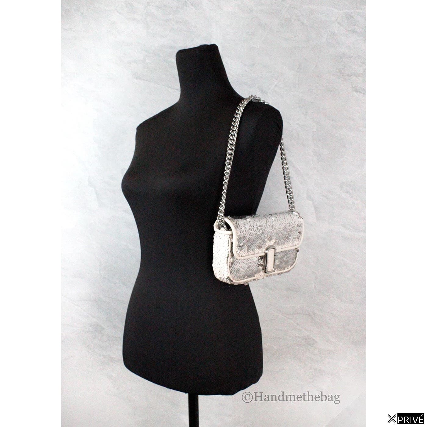 Sac porté croisé argenté en Cuir — 3