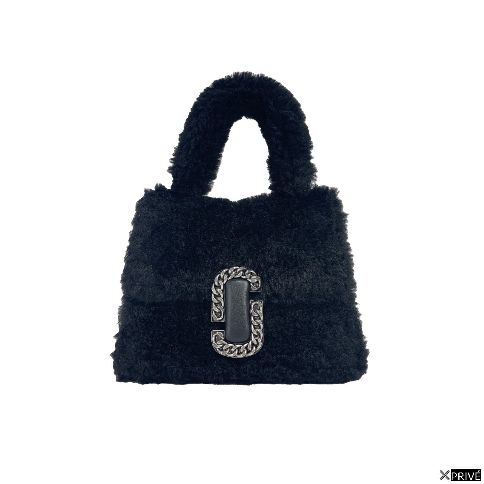 Sac porté croisé argenté en Fourrure — 1
