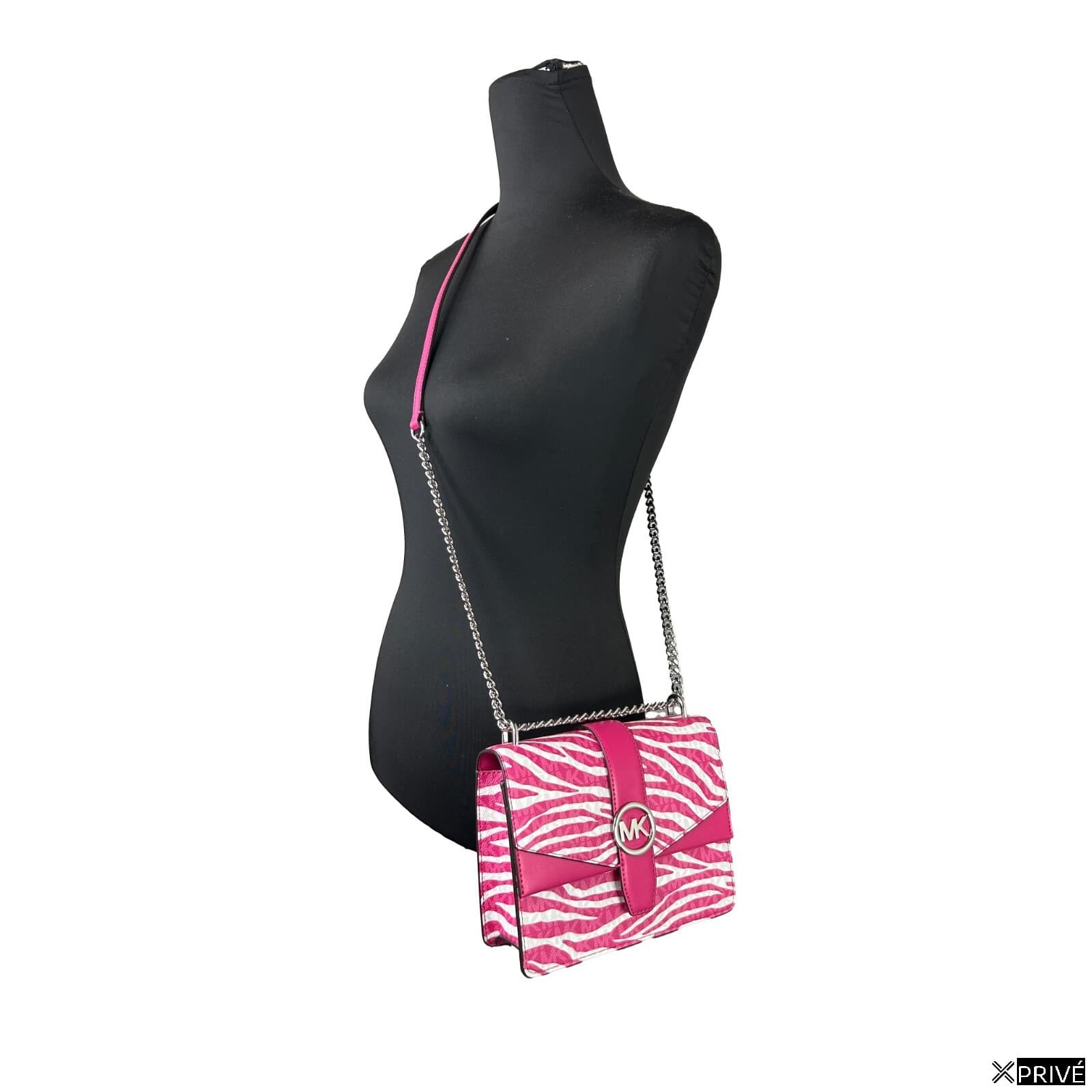 Sac porté croisé argenté en PVC — 4