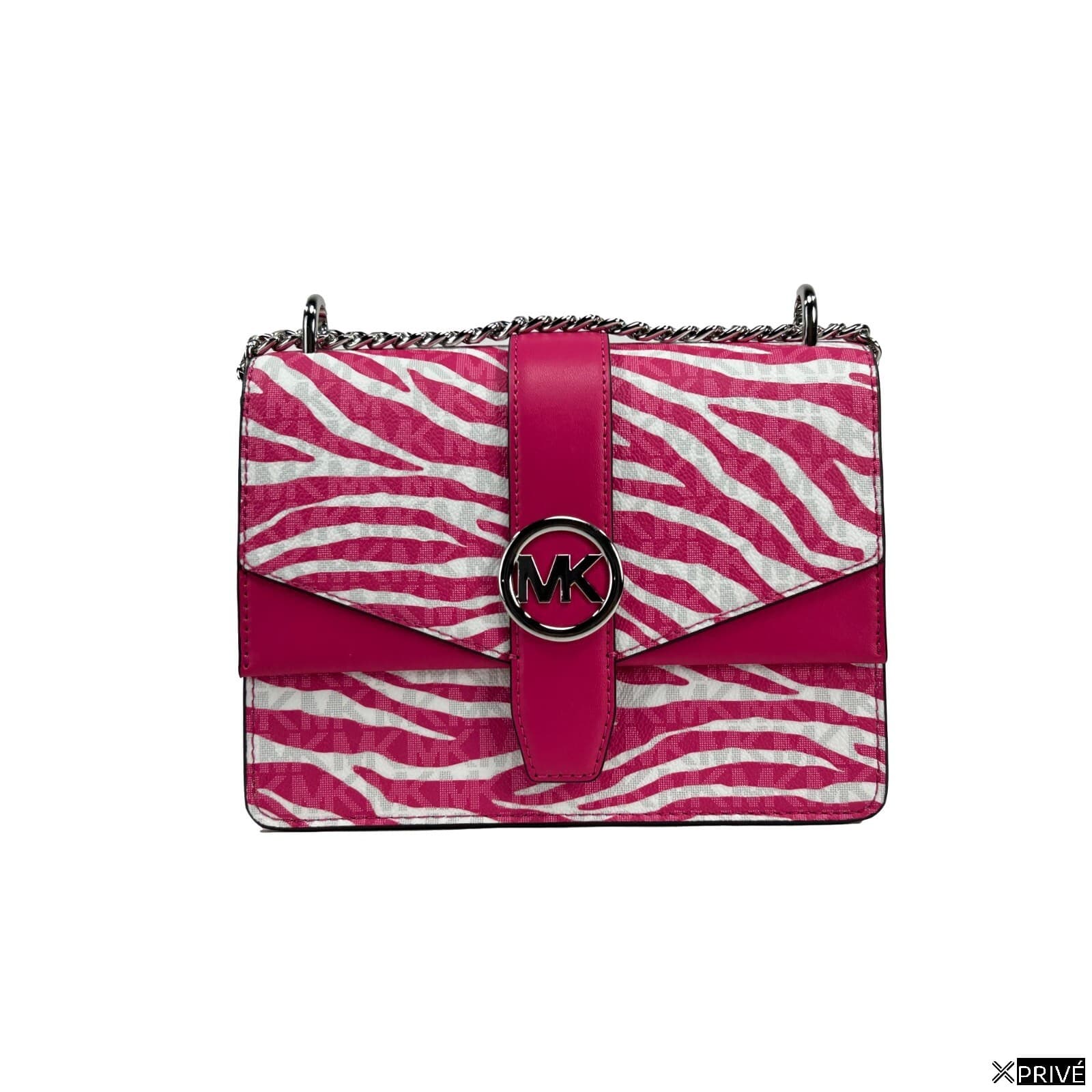 Sac porté croisé argenté en PVC — 1