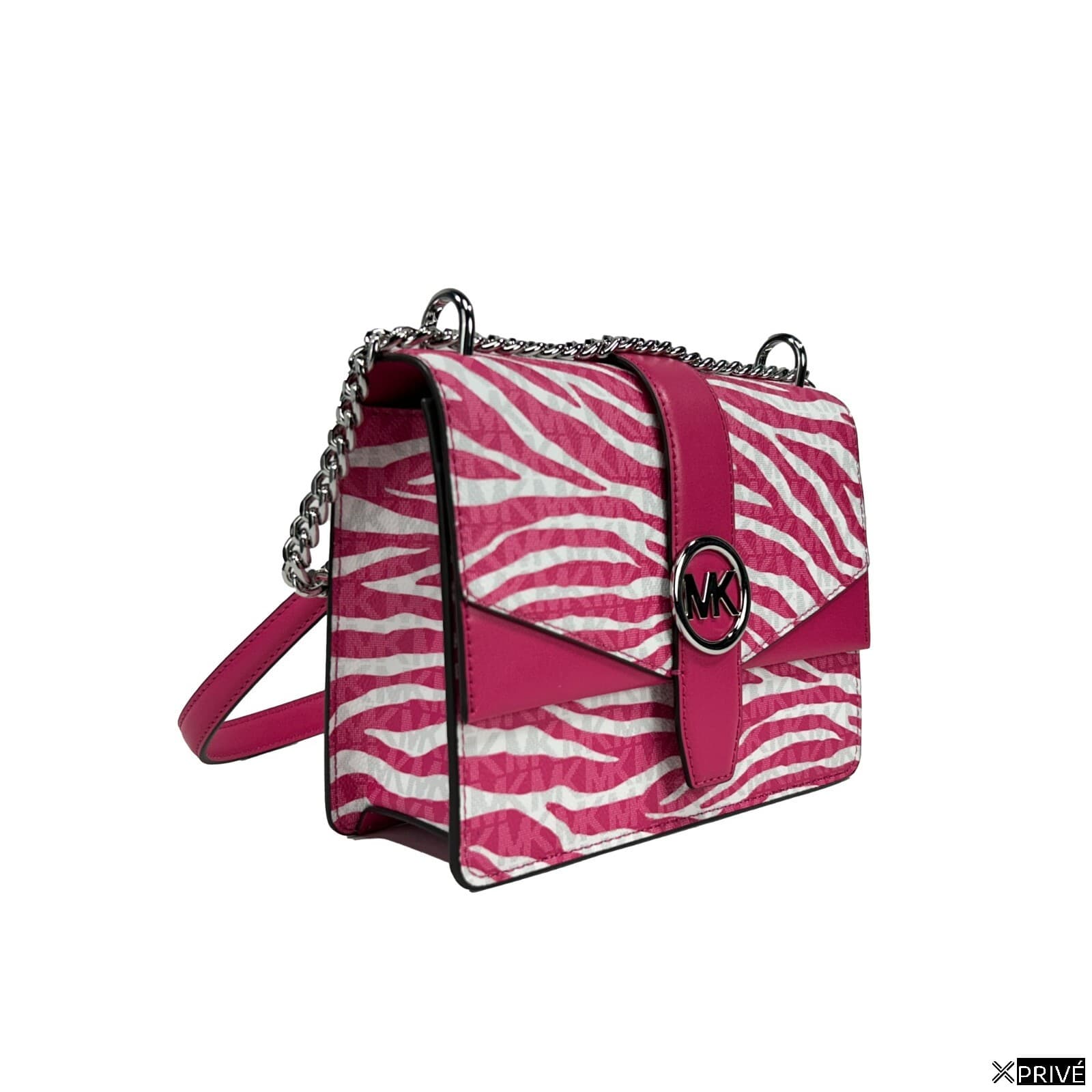 Sac porté croisé argenté en PVC — 2