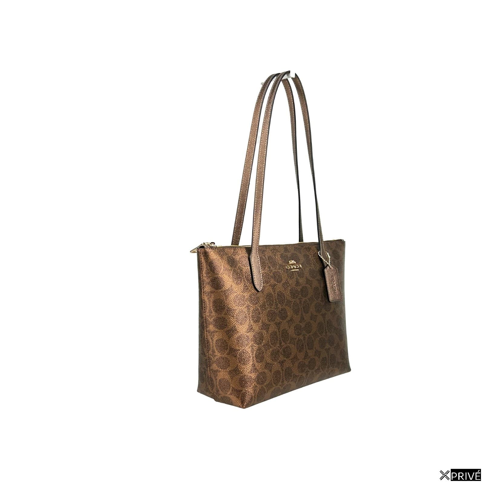 Sac porté croisé doré en Canvas — 2