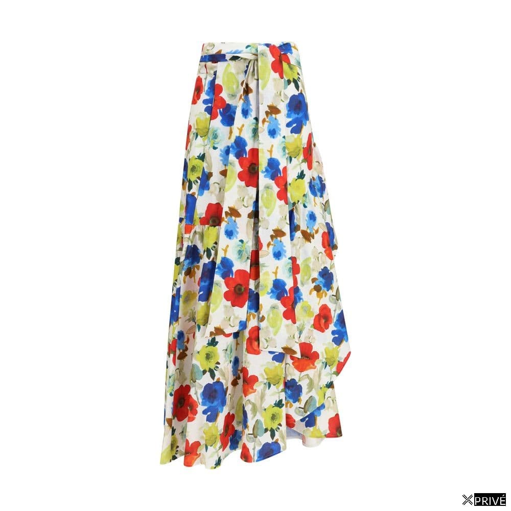 Jupe multicolore en Lin — 1