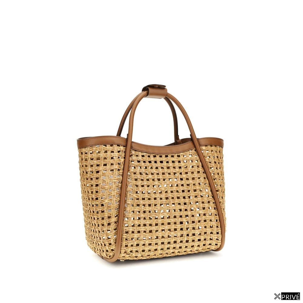 Sac bandoulière beige en Raphia — 2