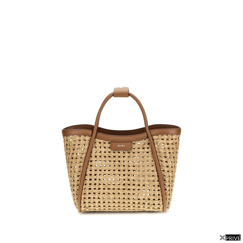 Sac bandoulière beige en Raphia — 1