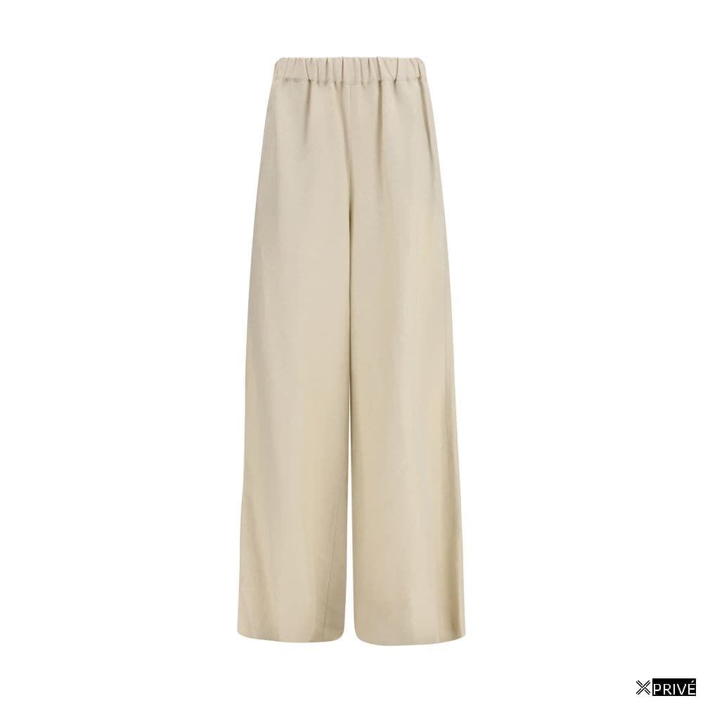 Jeans beige en Lin — 1