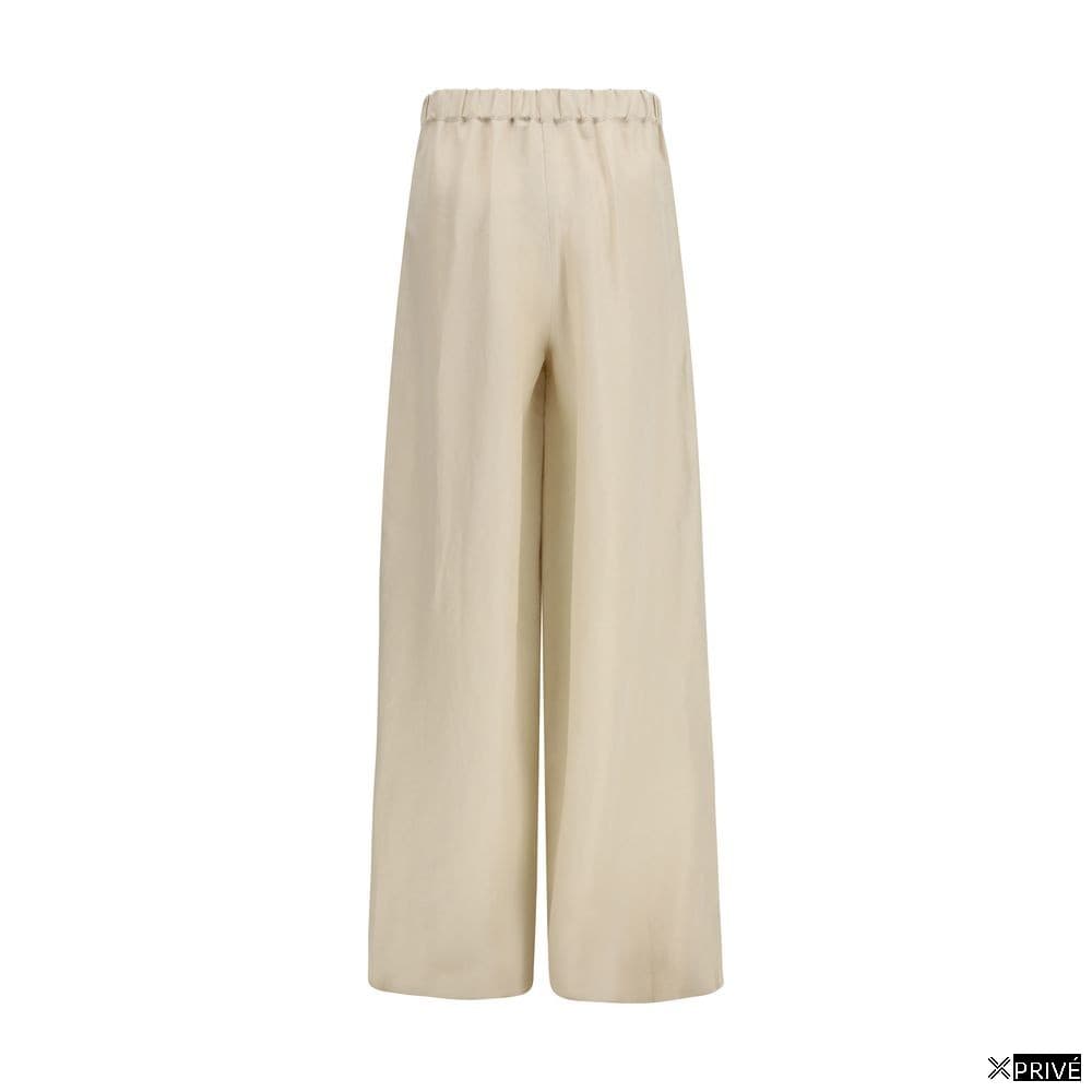 Jeans beige en Lin — 2