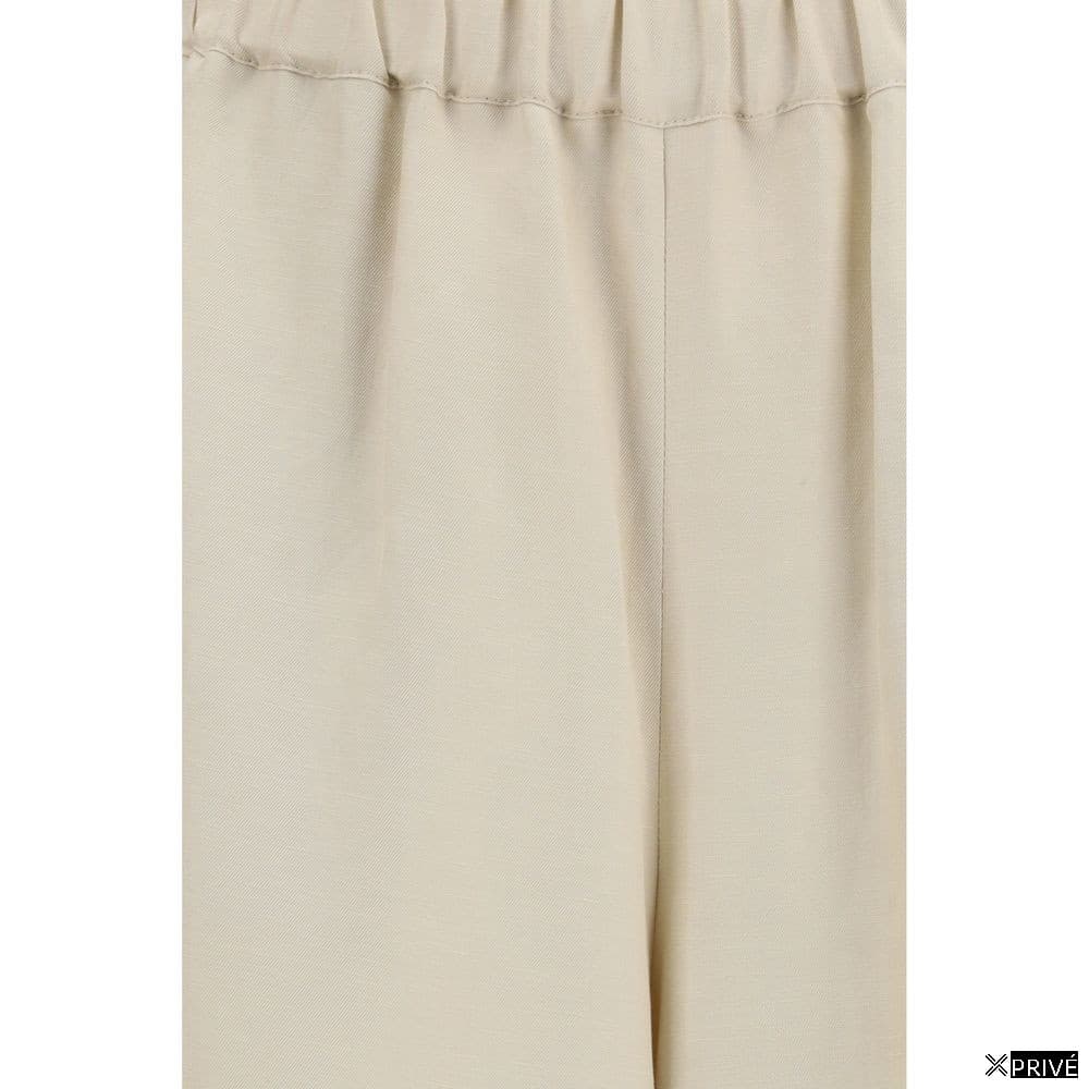 Jeans beige en Lin — 3