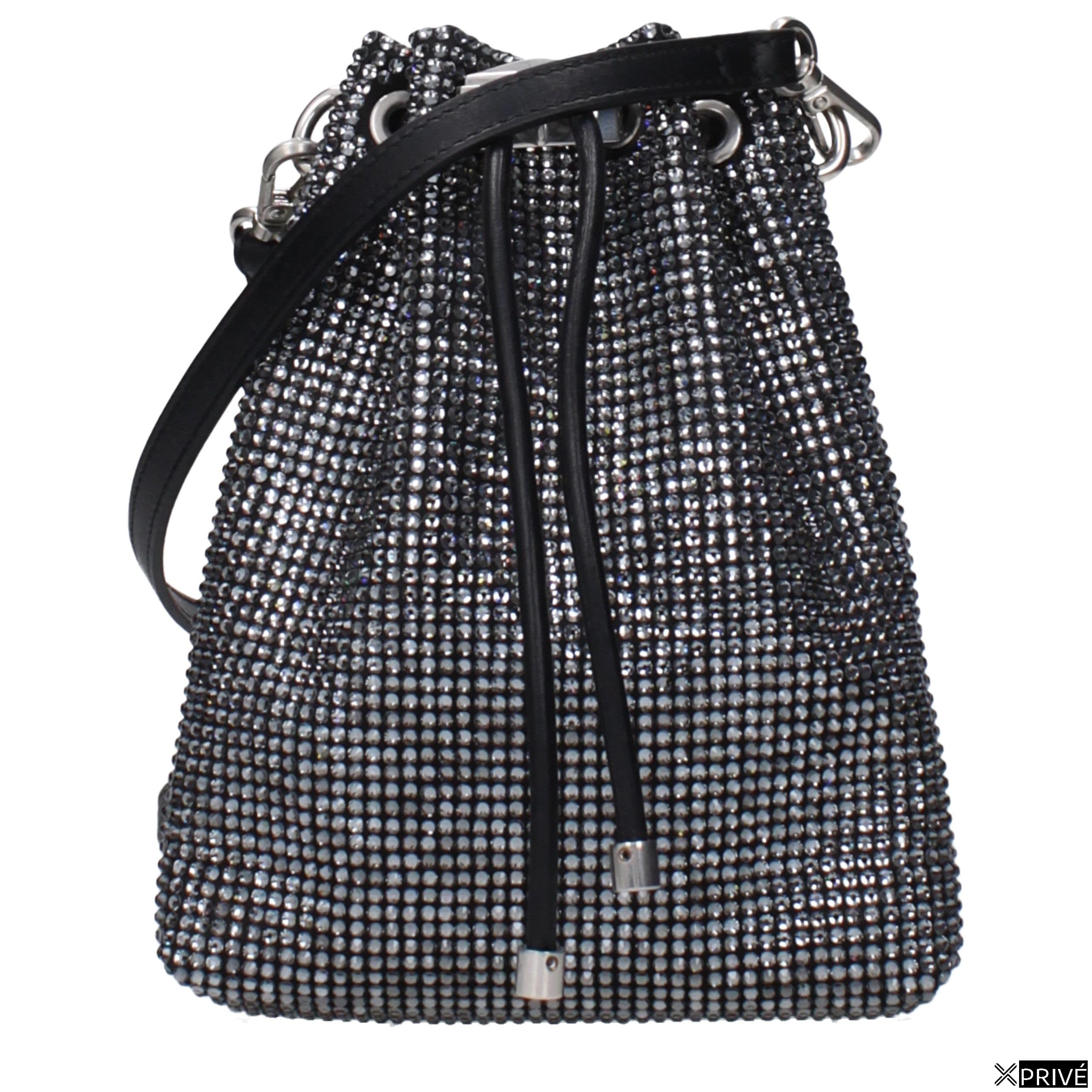Sac porté croisé noir en Satin — 1