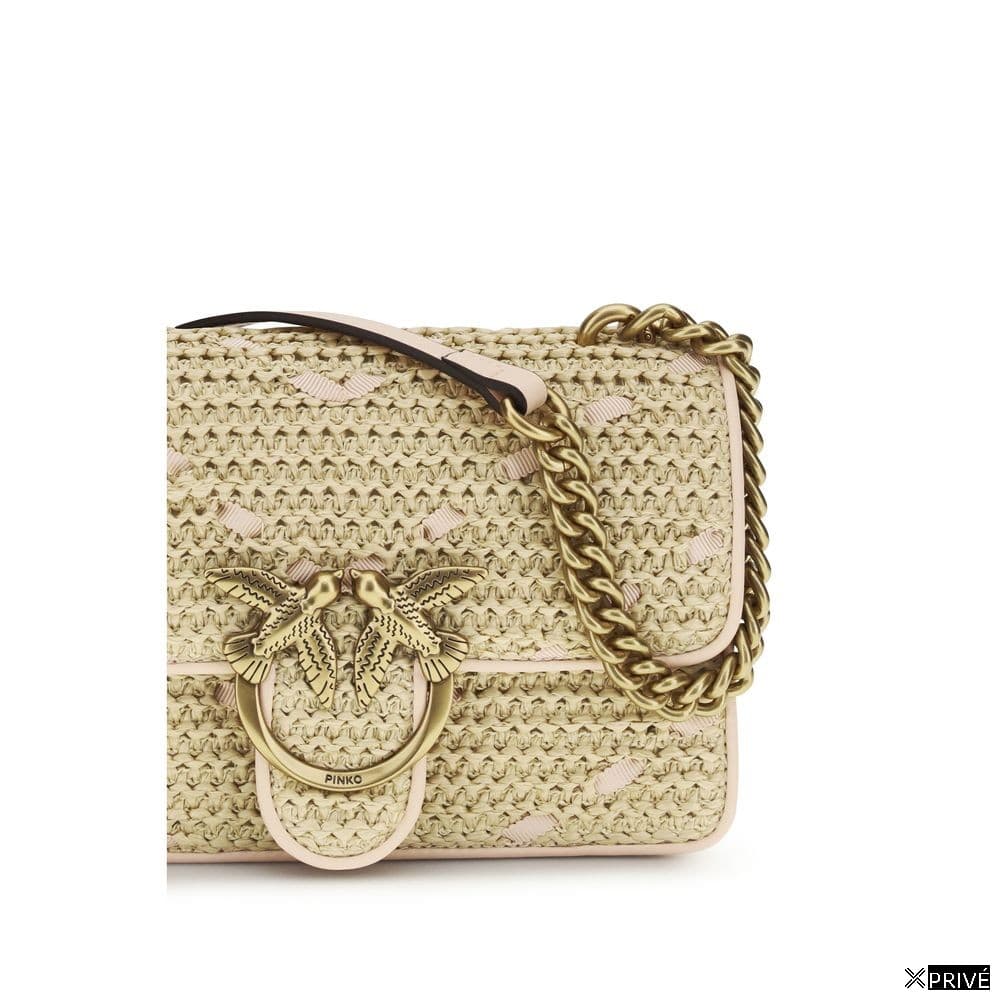 Sac bandoulière beige en Raphia — 4