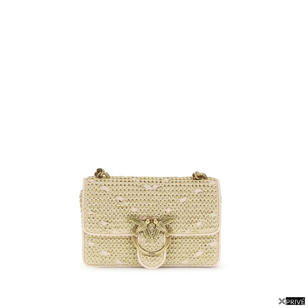 Sac bandoulière beige en Raphia — 1