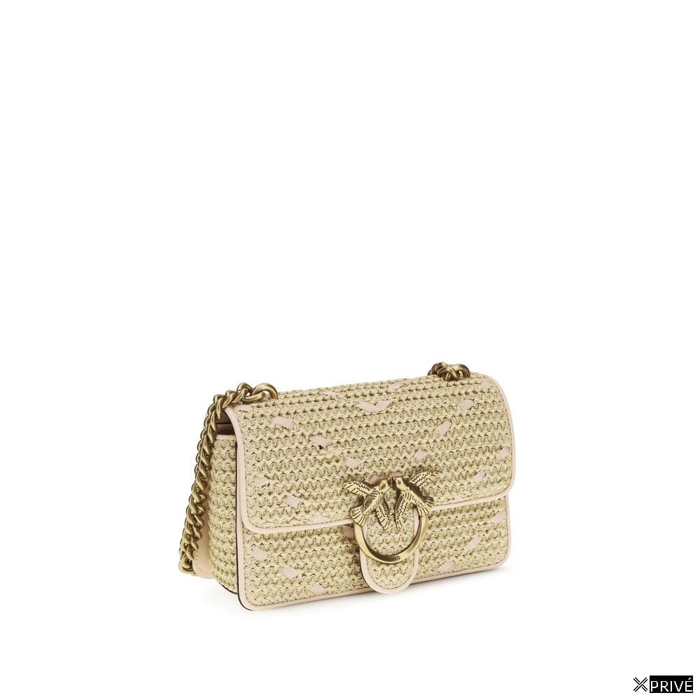 Sac bandoulière beige en Raphia — 2