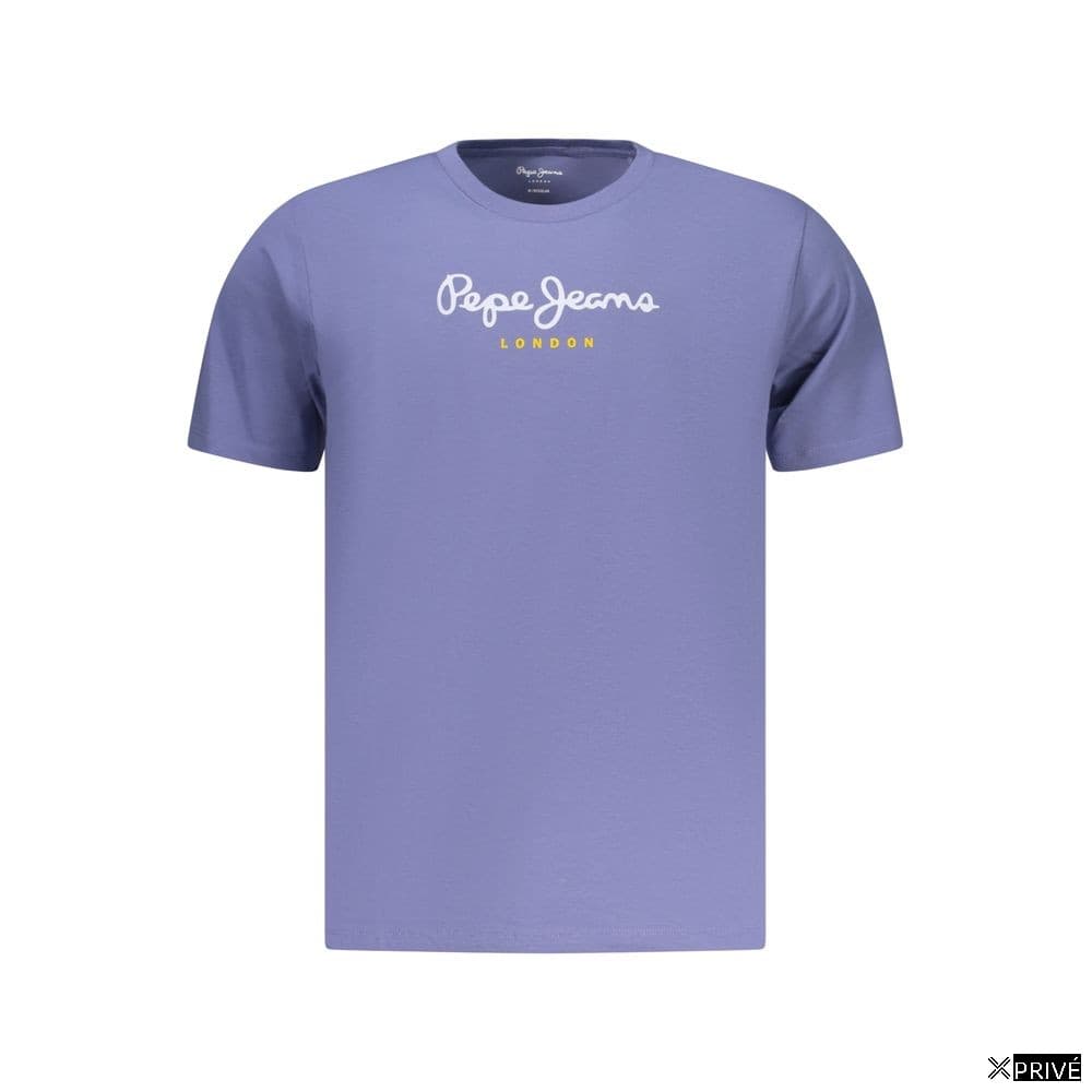 T-shirt bleu en Coton