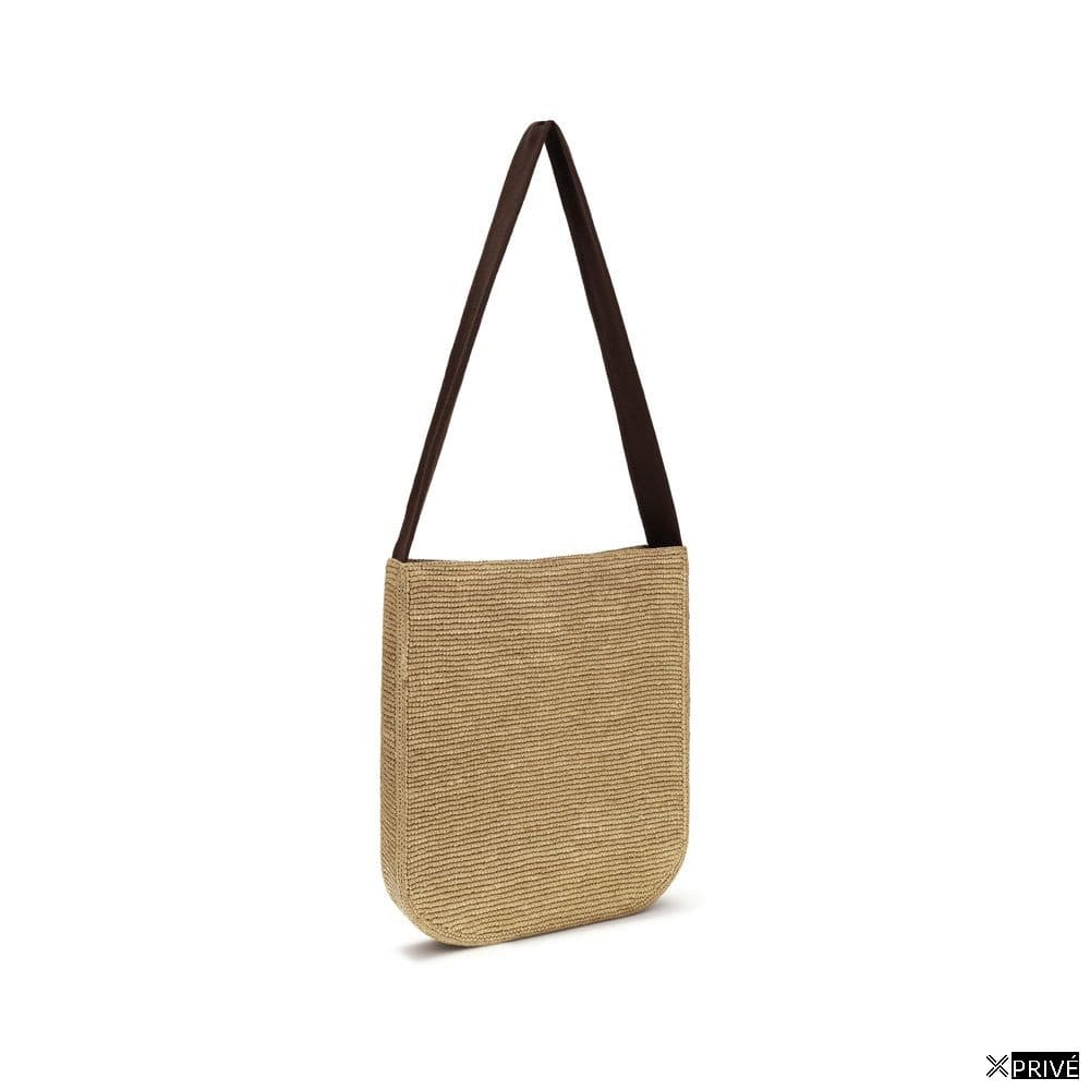 Sac bandoulière beige en Raphia — 3