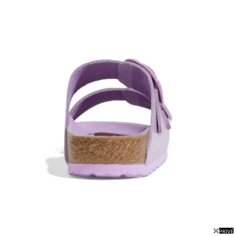 Purple Vegan Leather Flat Sandals — 4