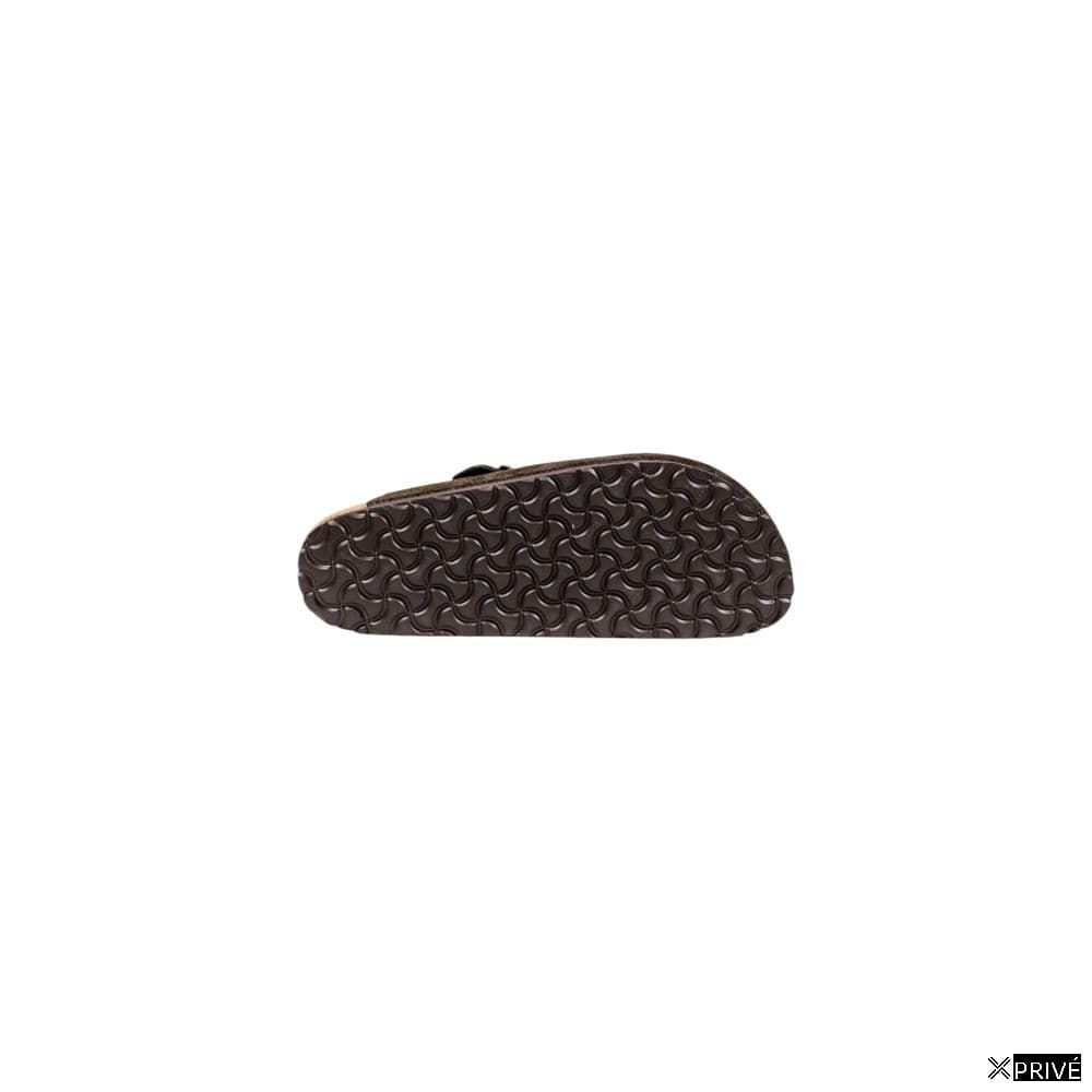 Brown Suede Leather Slippers — 5