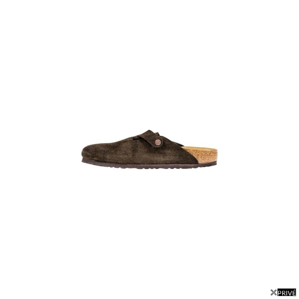 Brown Suede Leather Slippers — 3