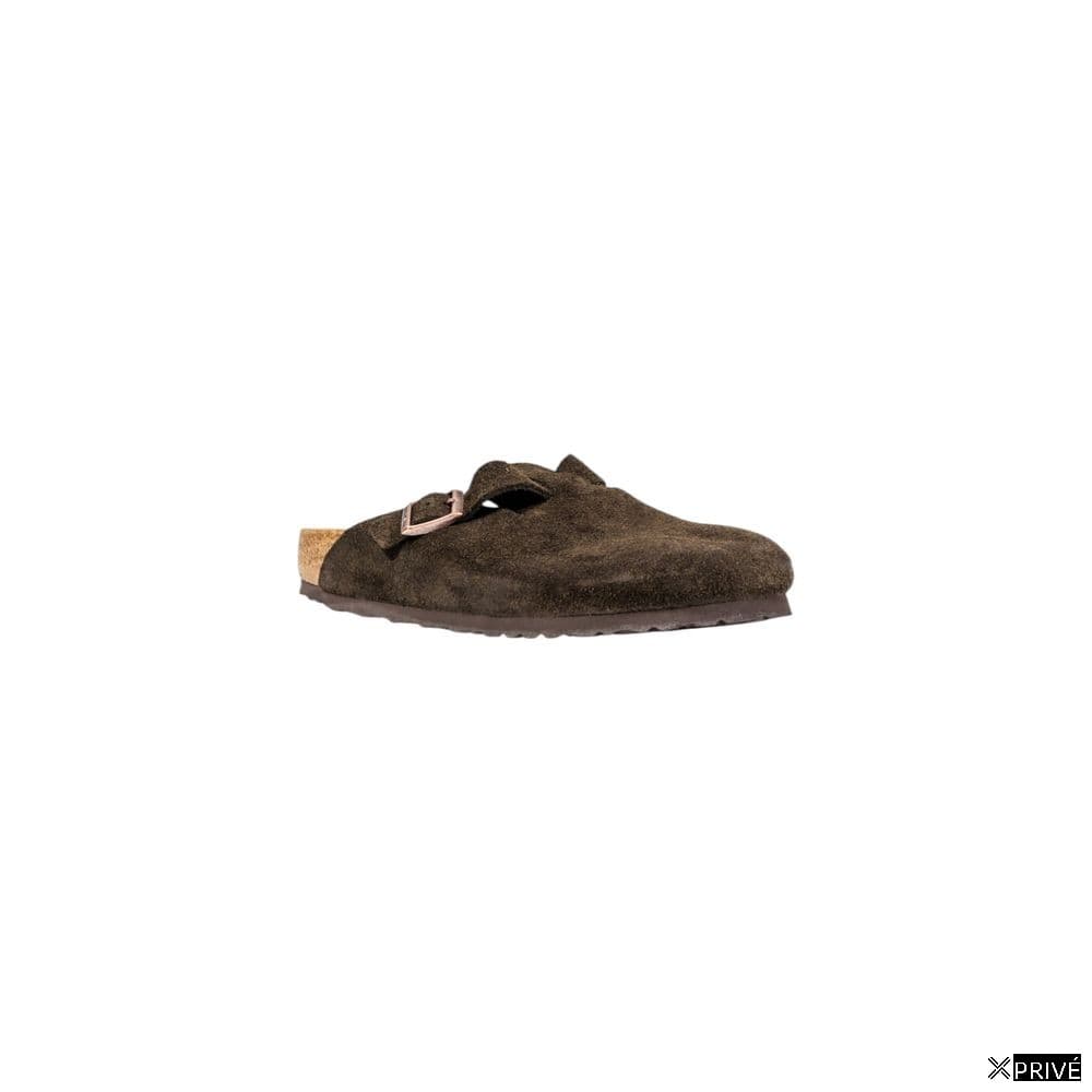 Brown Suede Leather Slippers — 2