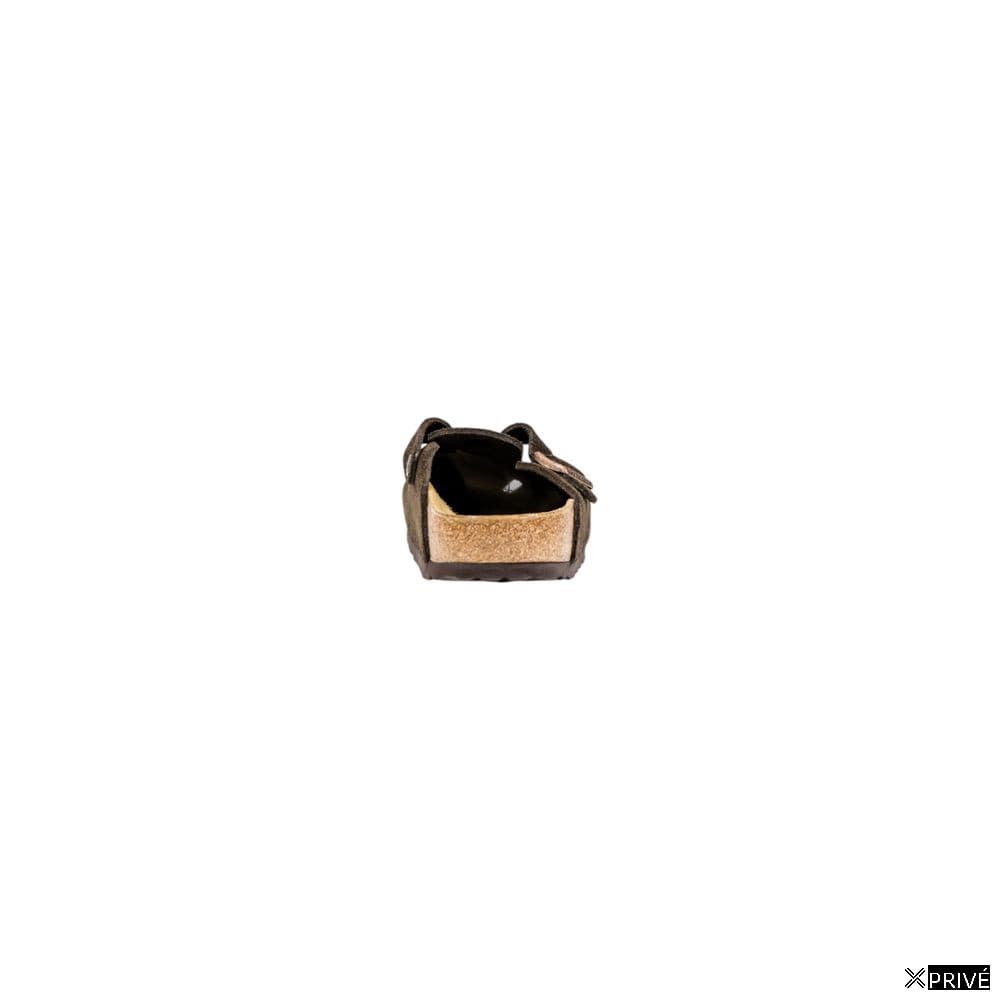 Brown Suede Leather Slippers — 4