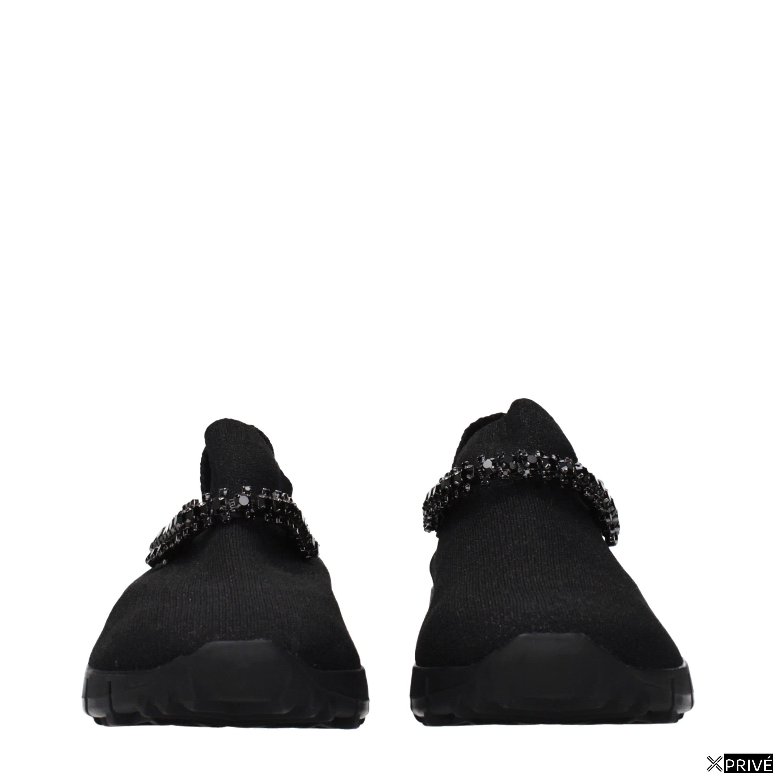 Mocassin noir en Tissu — 3