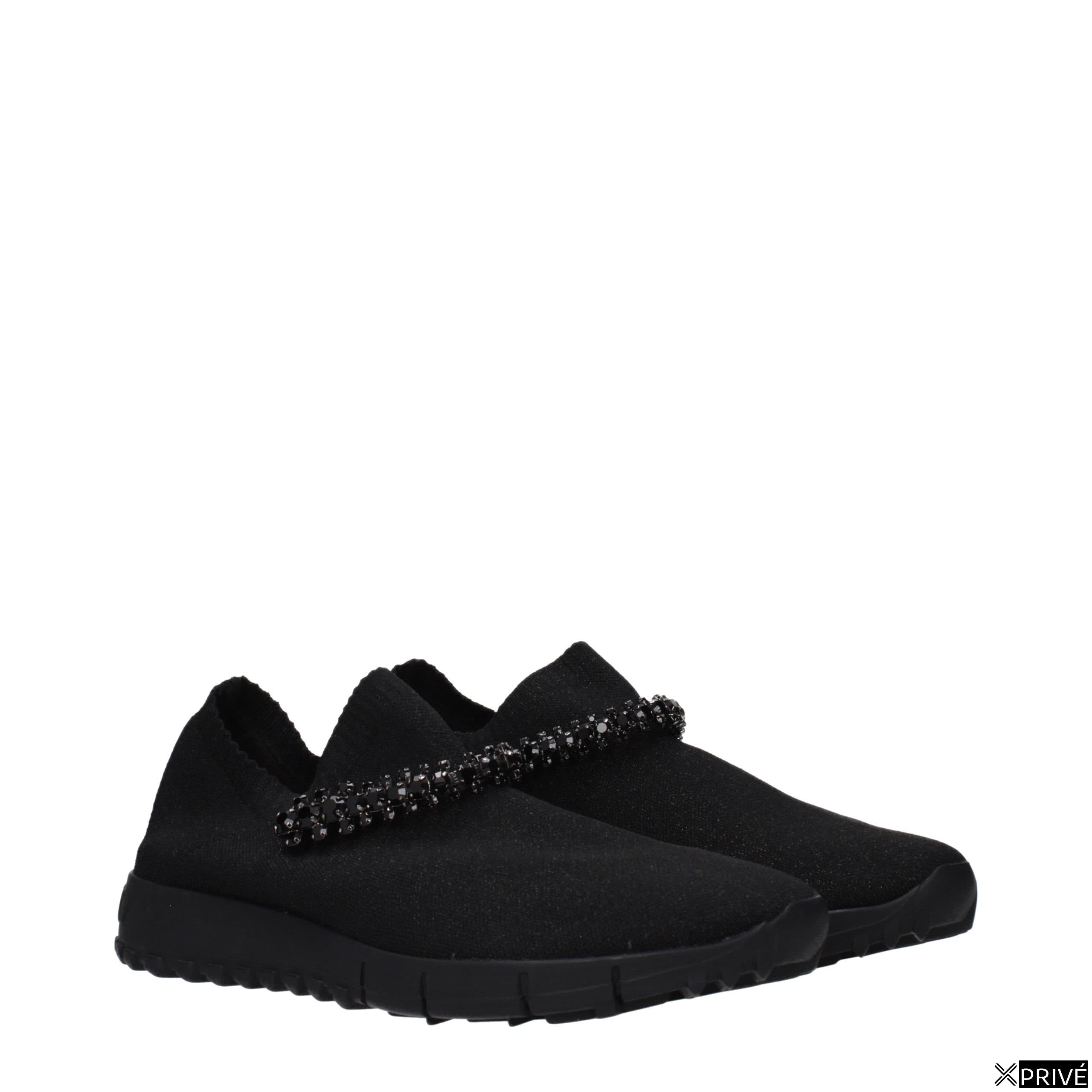 Mocassin noir en Tissu — 2