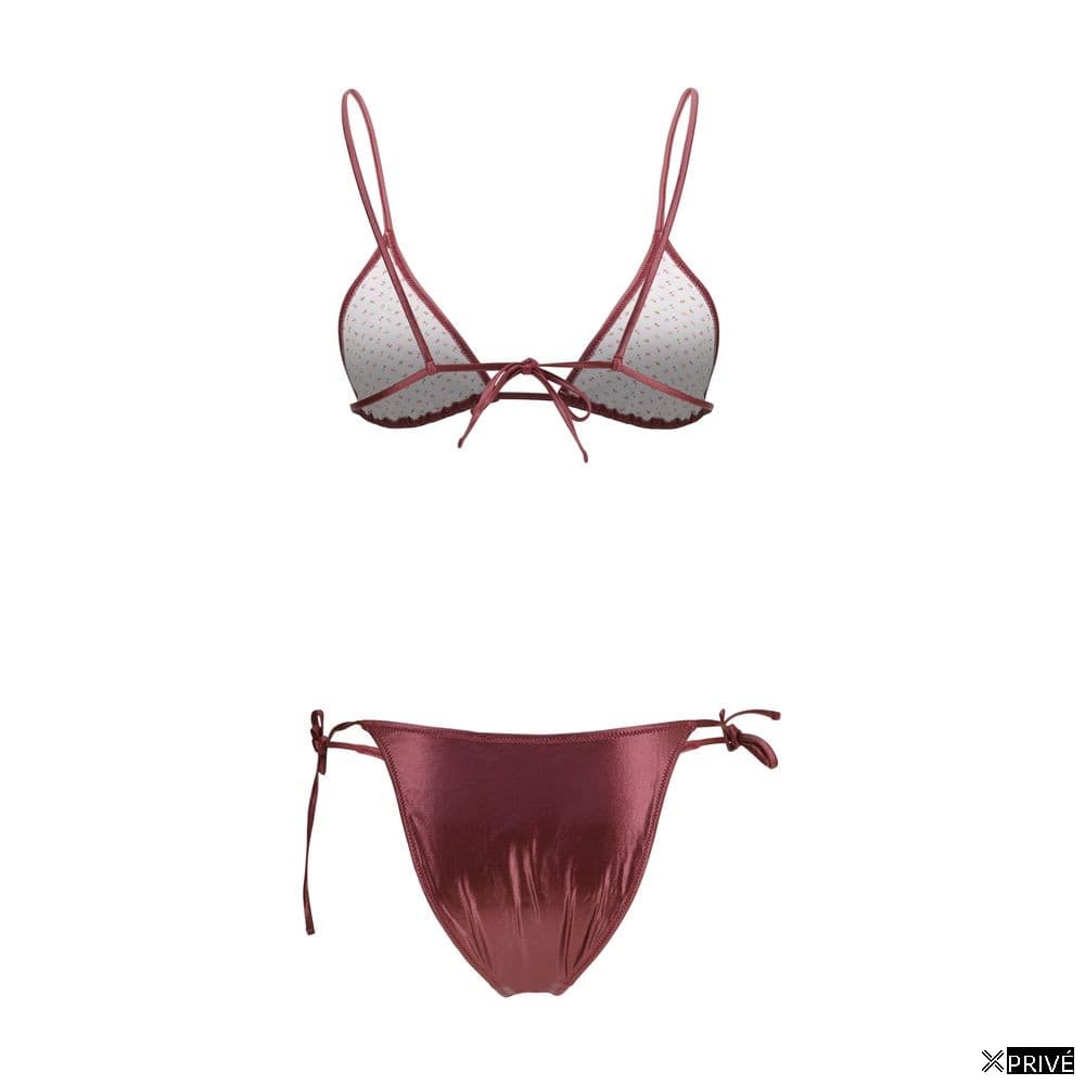 Maillot de bain bordeaux en Polyamide — 2