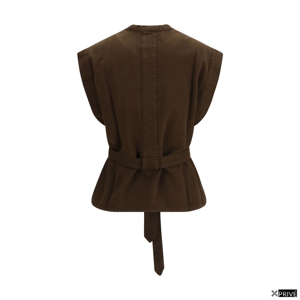 Top brun en Coton — 2