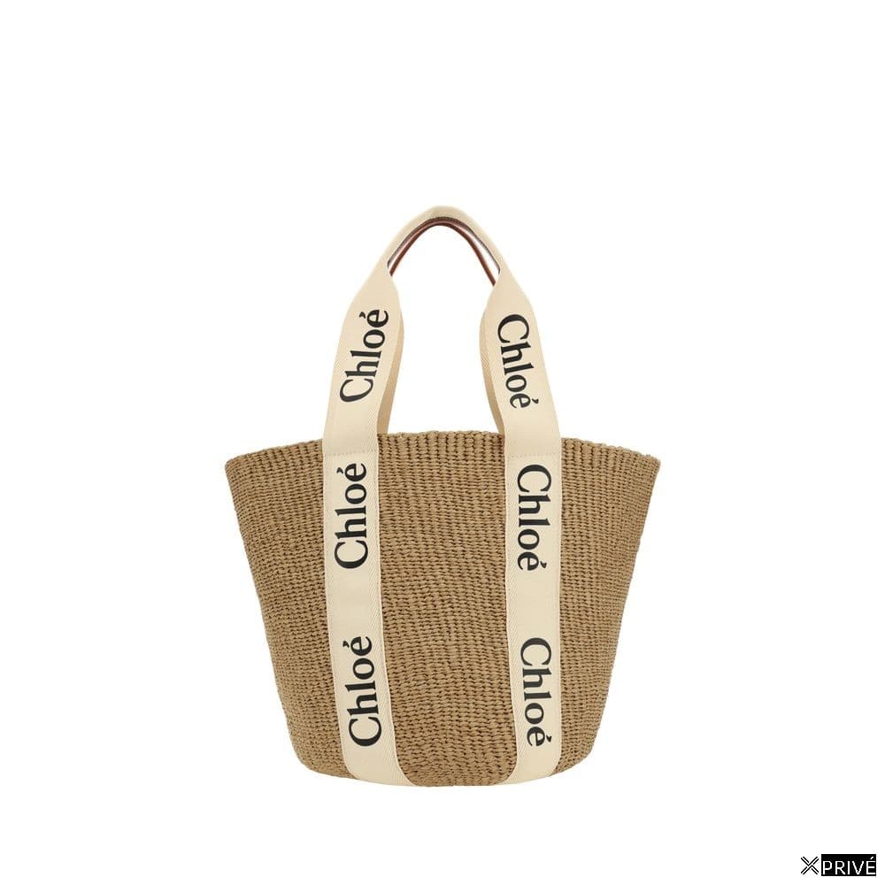 Sac bandoulière beige en Raffia — 1