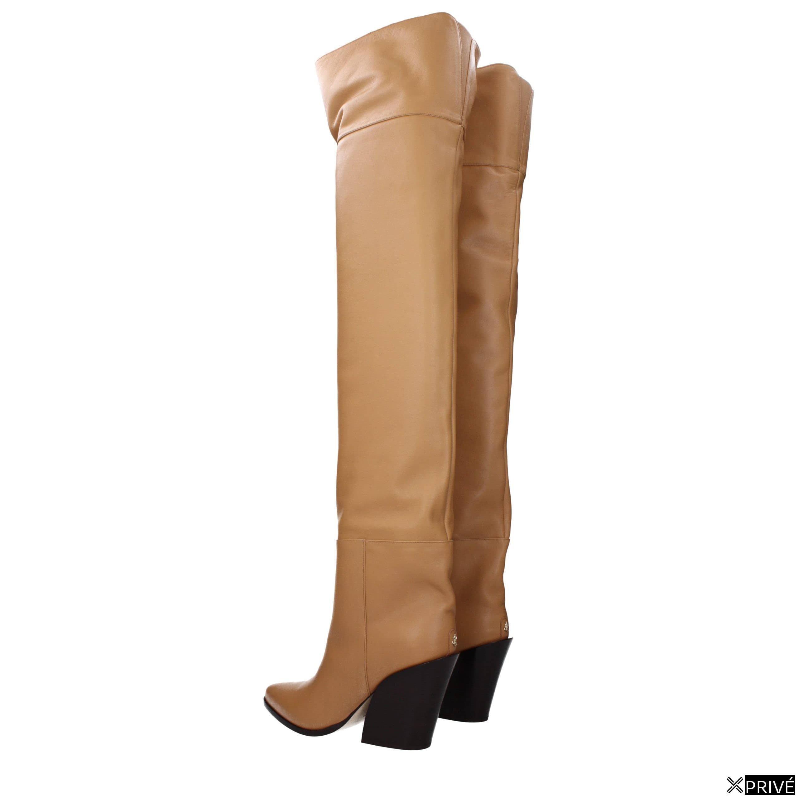 Bottes beiges en Leather — 4