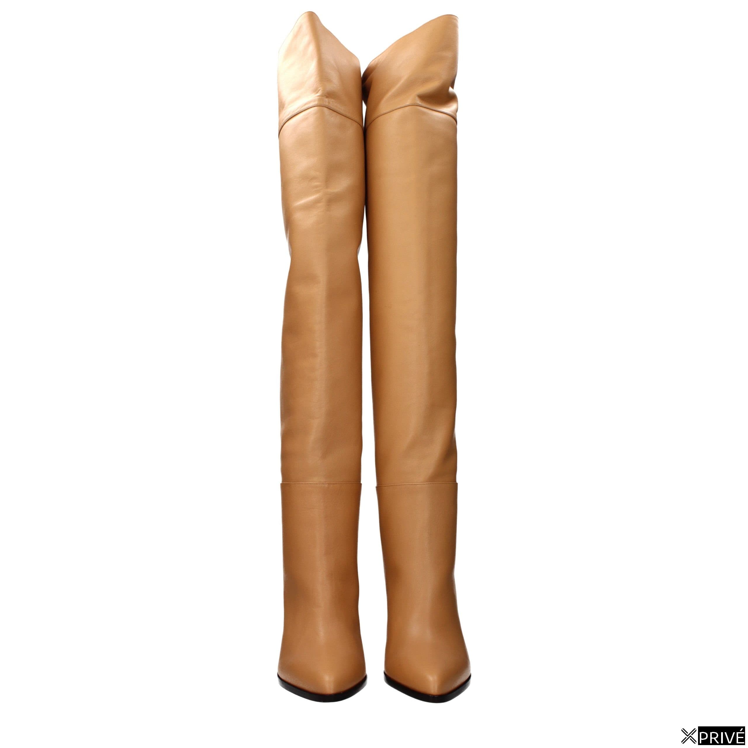 Bottes beiges en Leather — 3