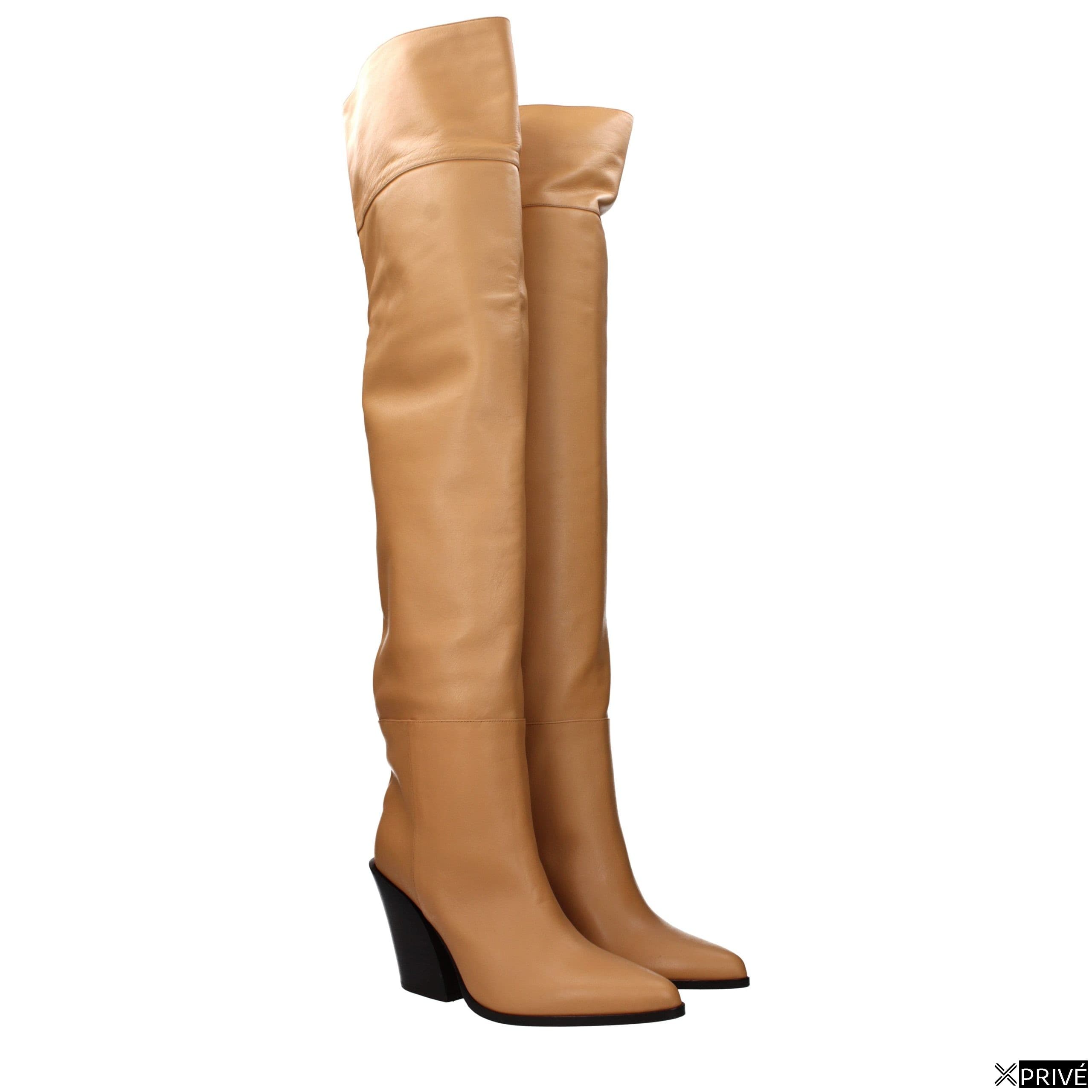 Bottes beiges en Leather — 2