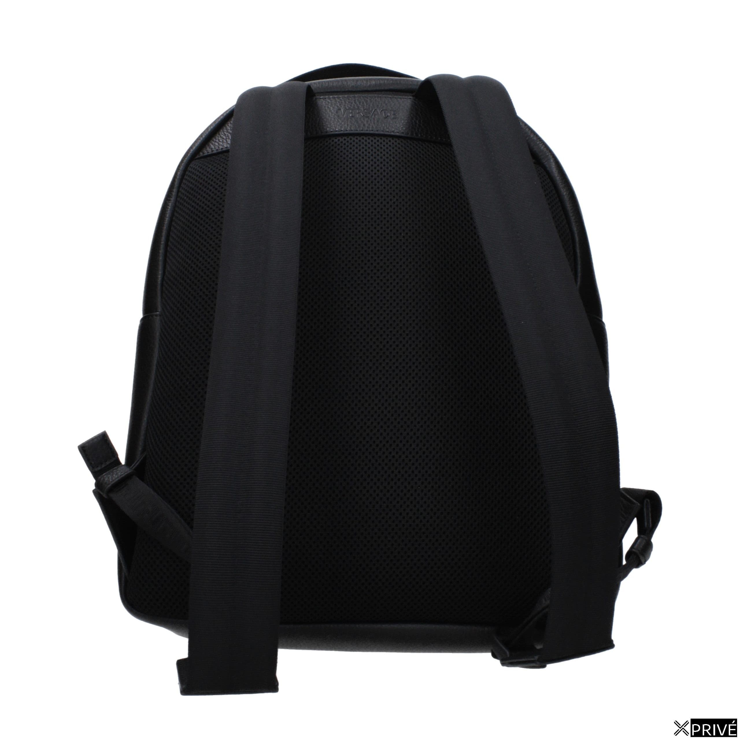 Black Leather Backpack — 3