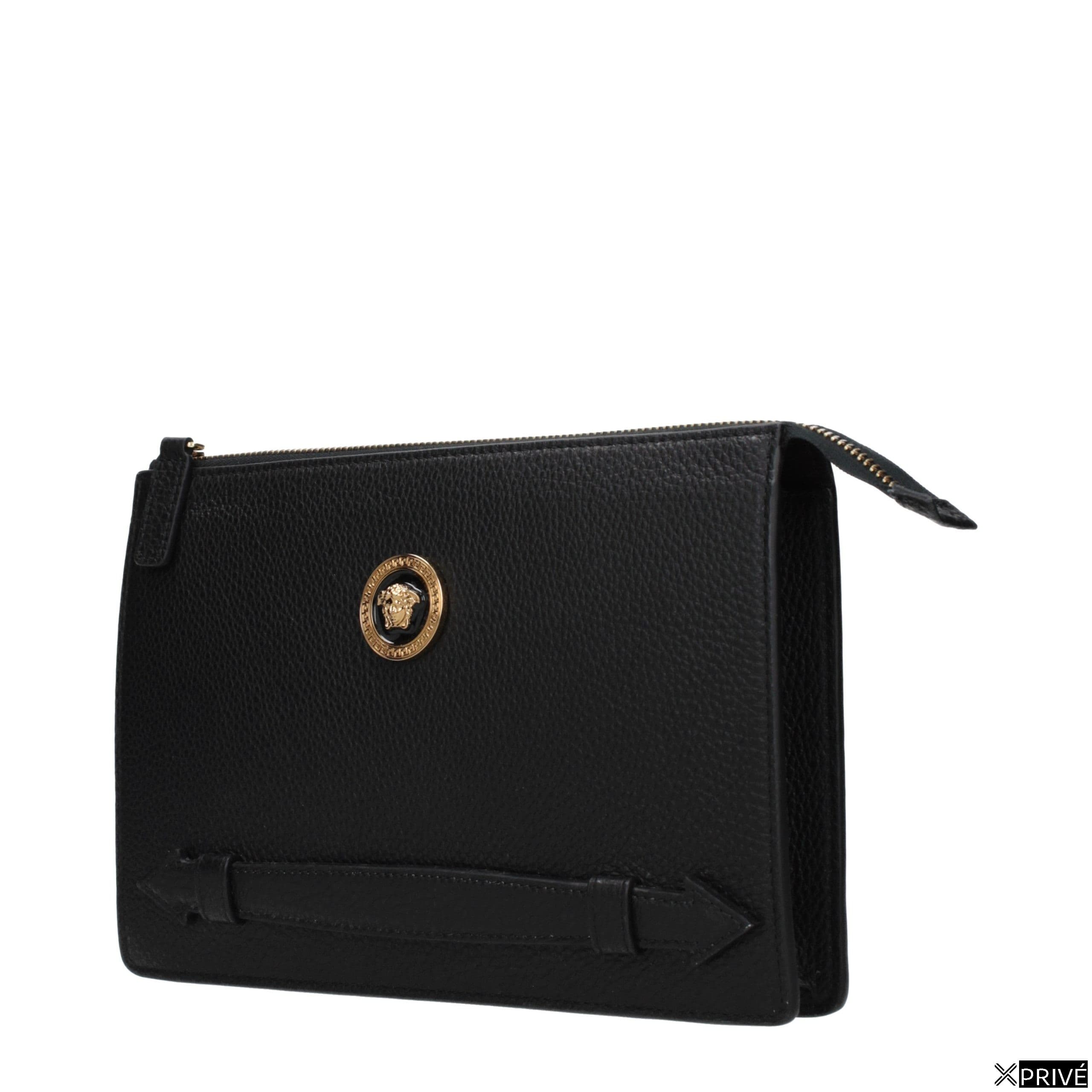 Black Leather Clutch Bag — 2
