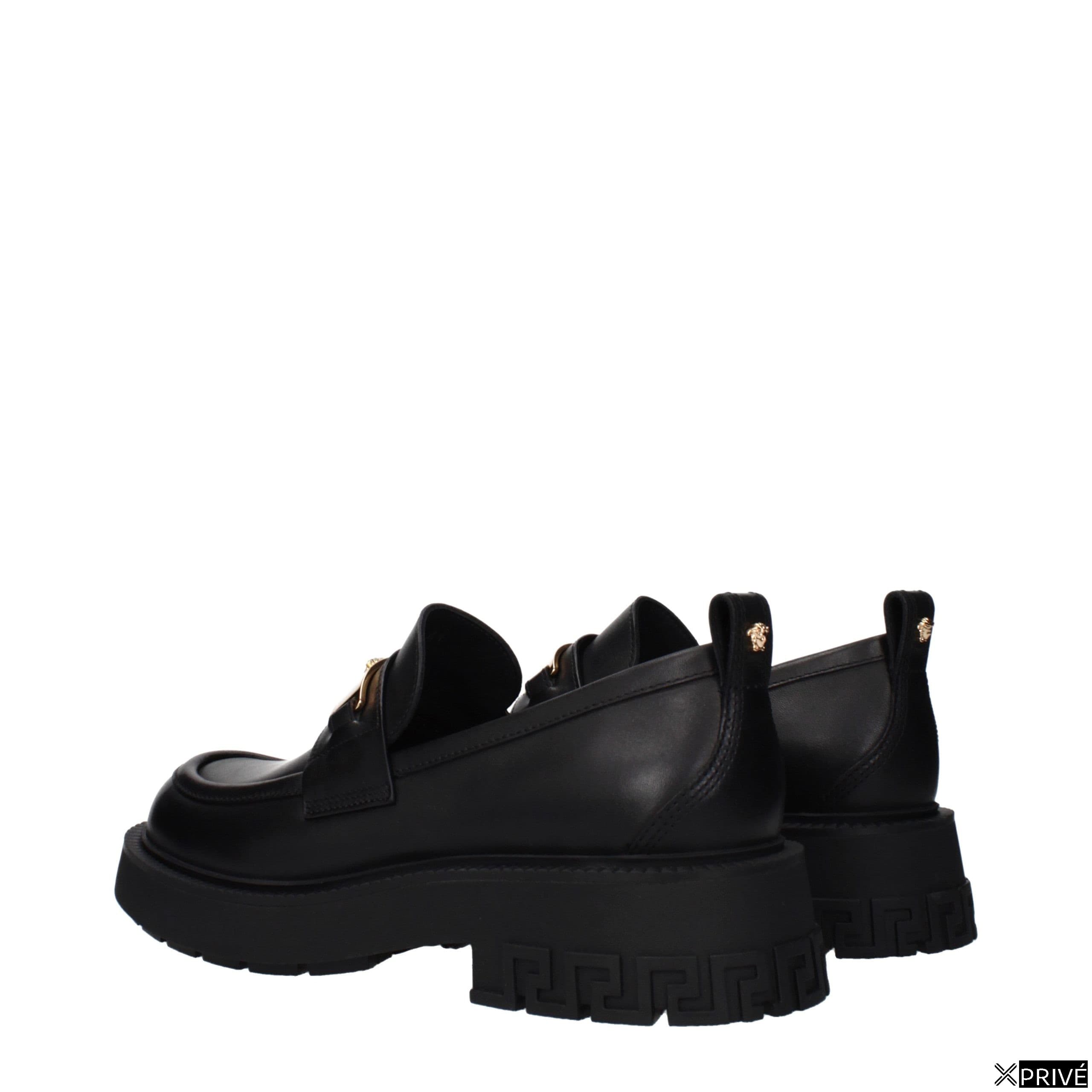 Black Leather Slip-On Loafers — 4