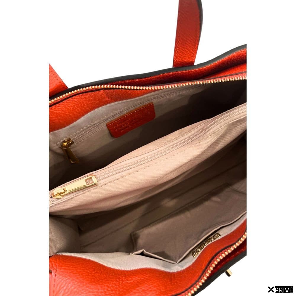 Sac bandoulière orange en Cowhide — 6