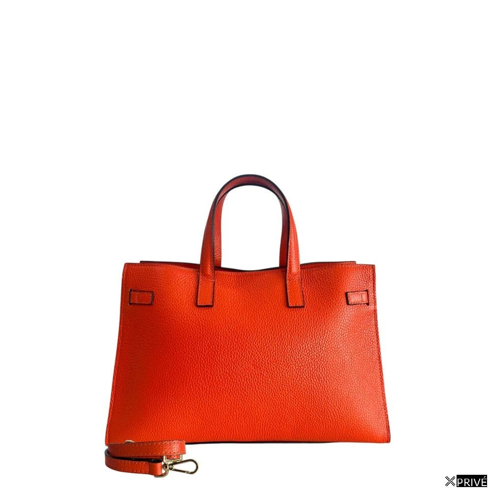 Sac bandoulière orange en Cowhide — 3