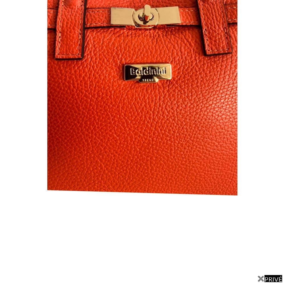 Sac bandoulière orange en Cowhide — 5