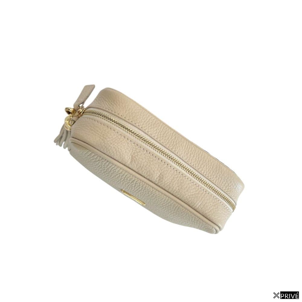 Sac porté croisé beige en Cowhide — 5