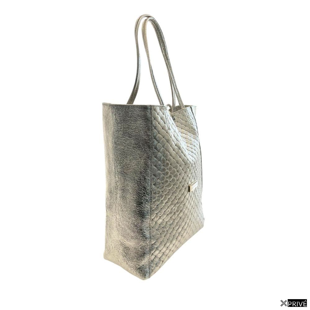 Gray Cowhide Clutch Bag — 2