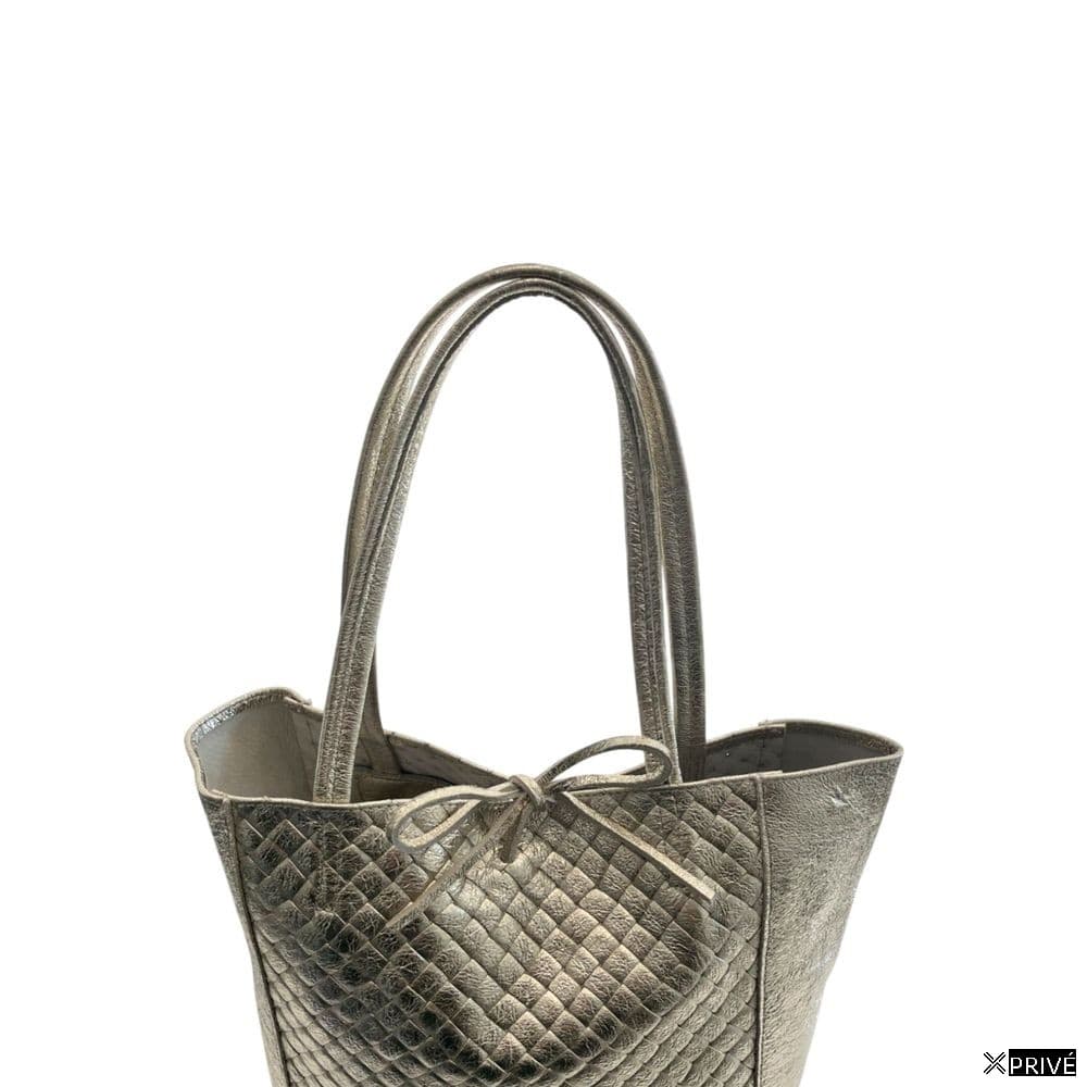 Gray Cowhide Clutch Bag — 6