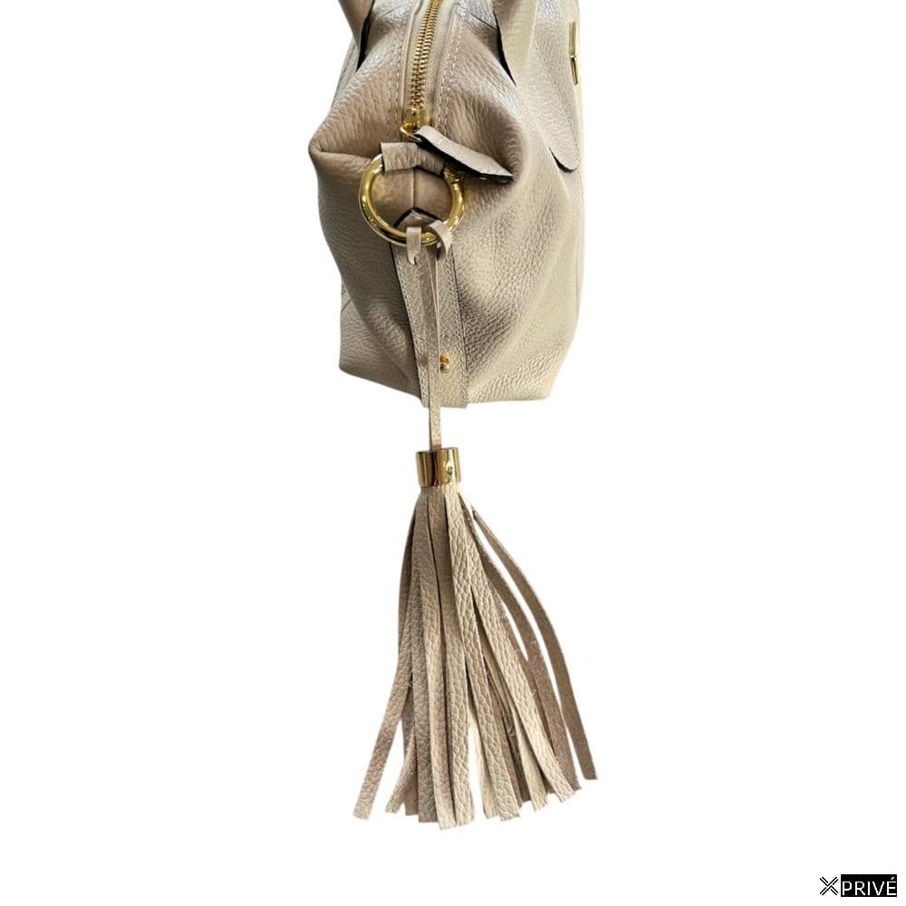 Sac bandoulière beige en Cowhide — 6