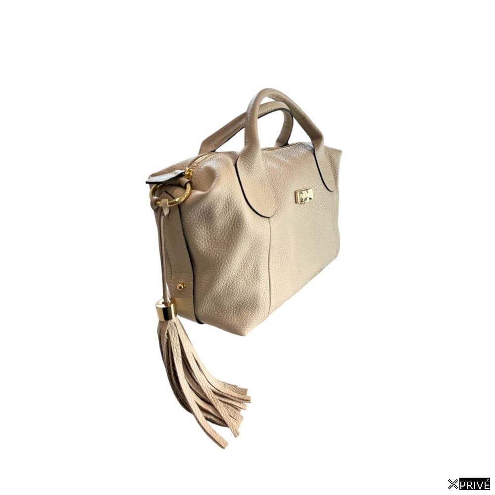 Sac bandoulière beige en Cowhide — 2