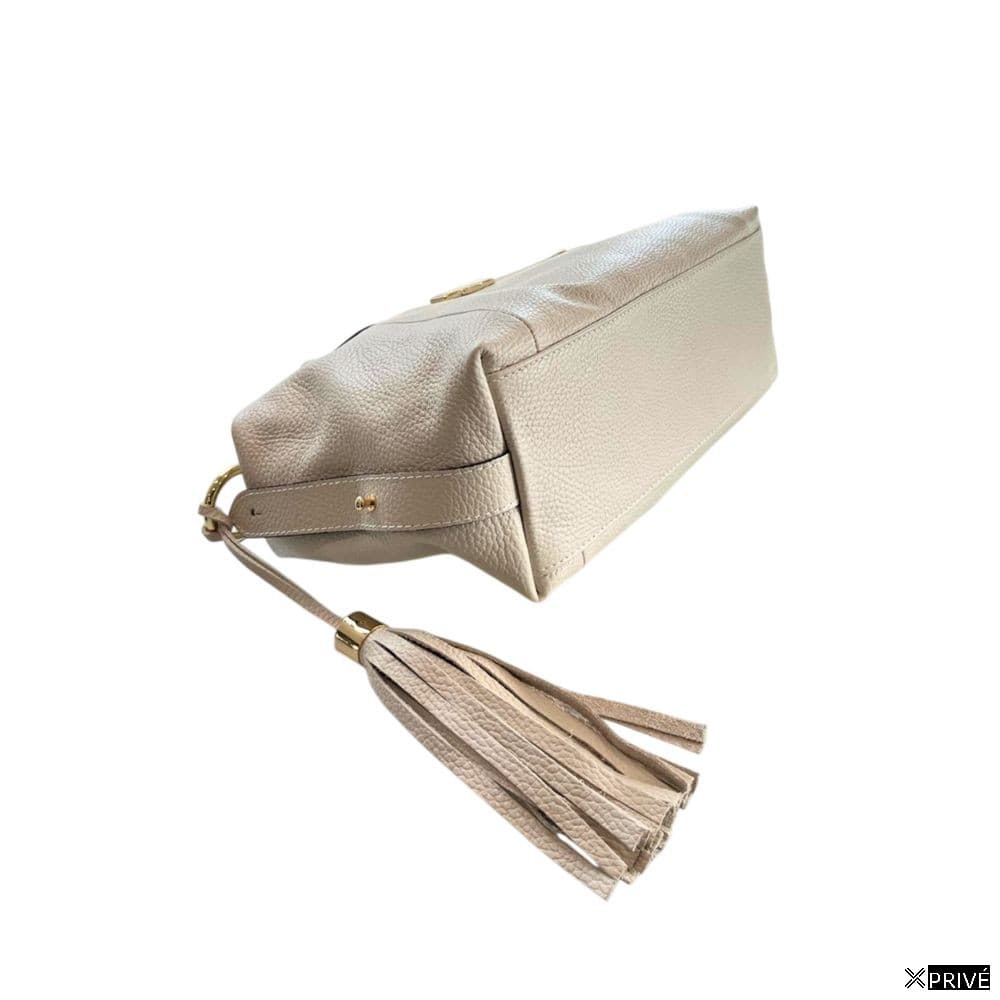 Sac bandoulière beige en Cowhide — 4